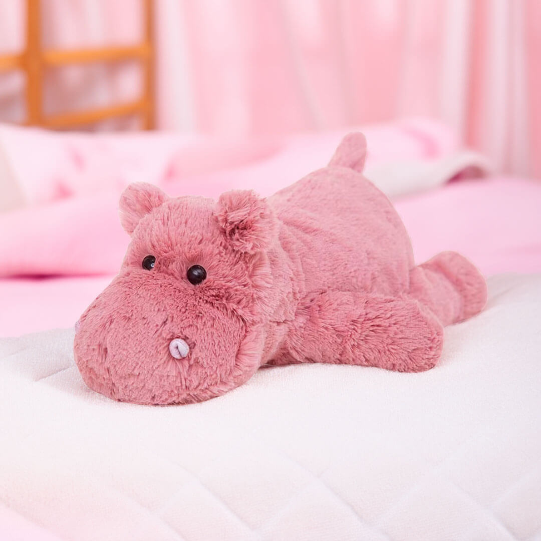 Das sensorische Hippo Kuscheltier fördert Entspannung und verbessert die Schlafqualität, während es hilft, Angstzustände zu lindern und Stress abzubauen.